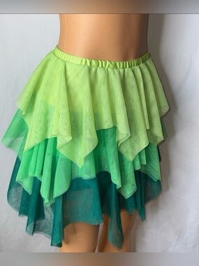 Ombre Layered Mesh Mini Skirt